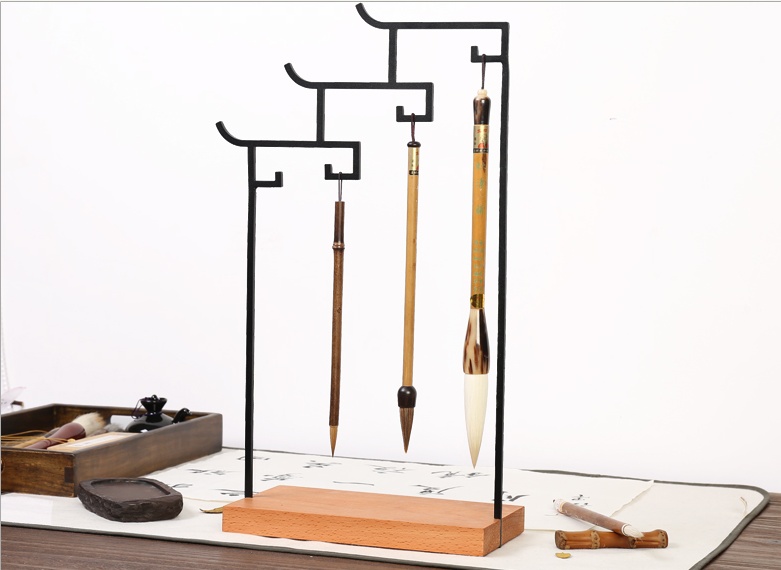 鐵藝微風(fēng)筆架，福連文苑極簡筆架圖片