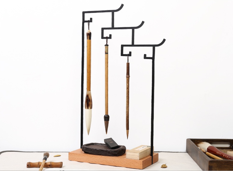 鐵藝微風(fēng)筆架，福連文苑極簡筆架圖片