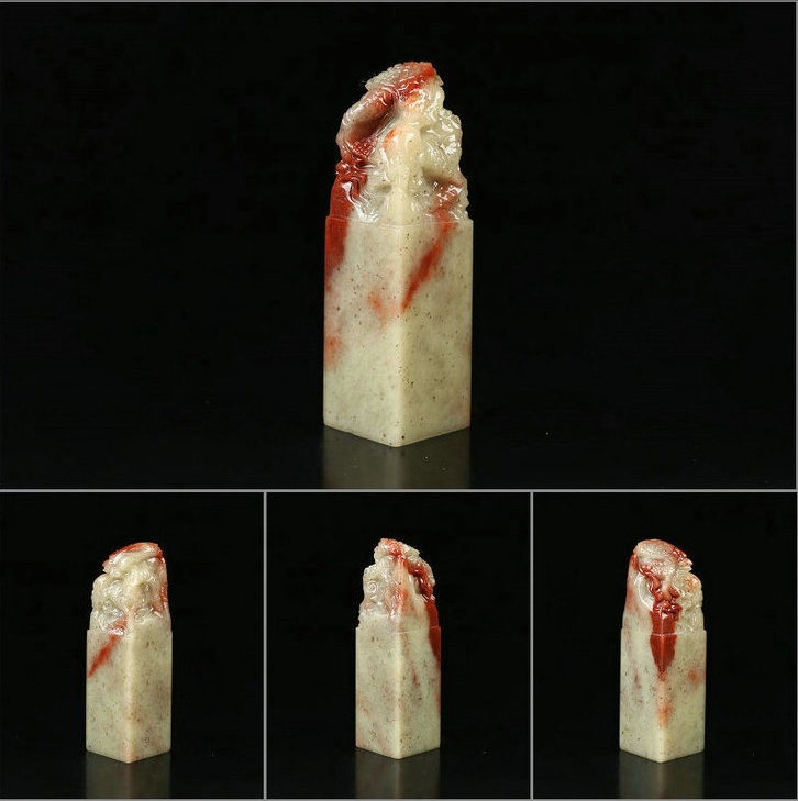 龍戲珠壽山石印章，獨具匠心印章圖片