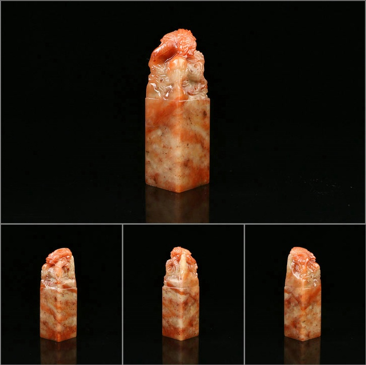 龍戲珠壽山石印章，獨具匠心印章圖片