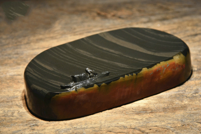 金皮籽簡(jiǎn)樸硯臺(tái)，自然意境中國(guó)硯臺(tái)