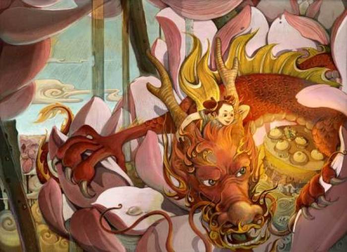 福連文苑年畫插畫，福連文苑手繪插畫圖片