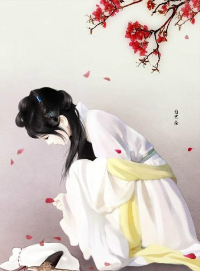 凄美國畫插畫，福連文苑詩意手繪插畫