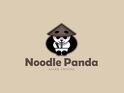 個性鮮明面條logo，精美面館簡易logo