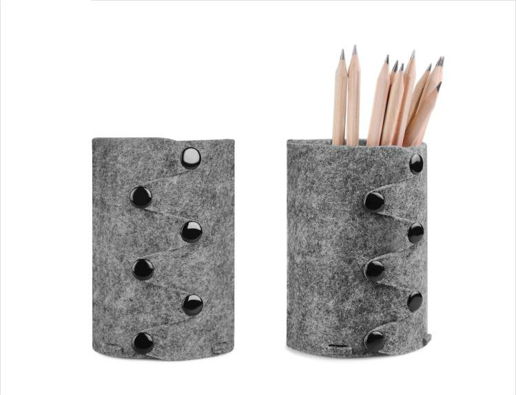 簡易實用羊毛氈筆筒，創(chuàng)意環(huán)保筆筒