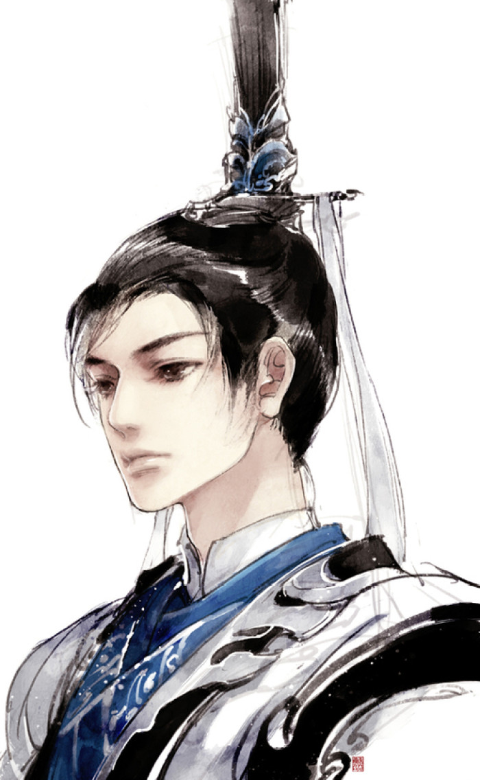 唯美人物插畫，詩意福連文苑手繪插畫