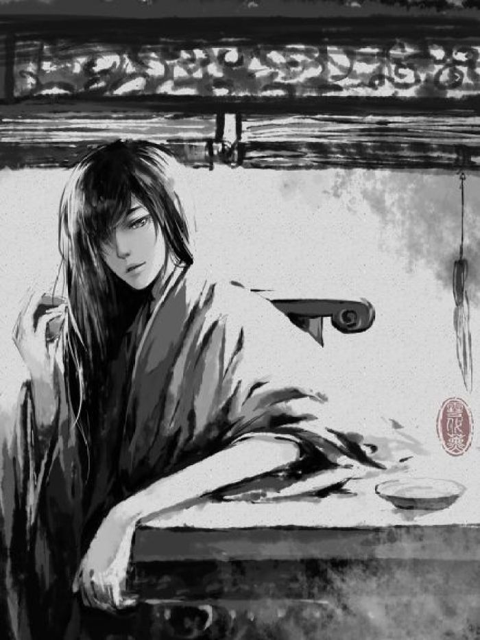 精美古風(fēng)服飾插畫，福連文苑手繪插畫