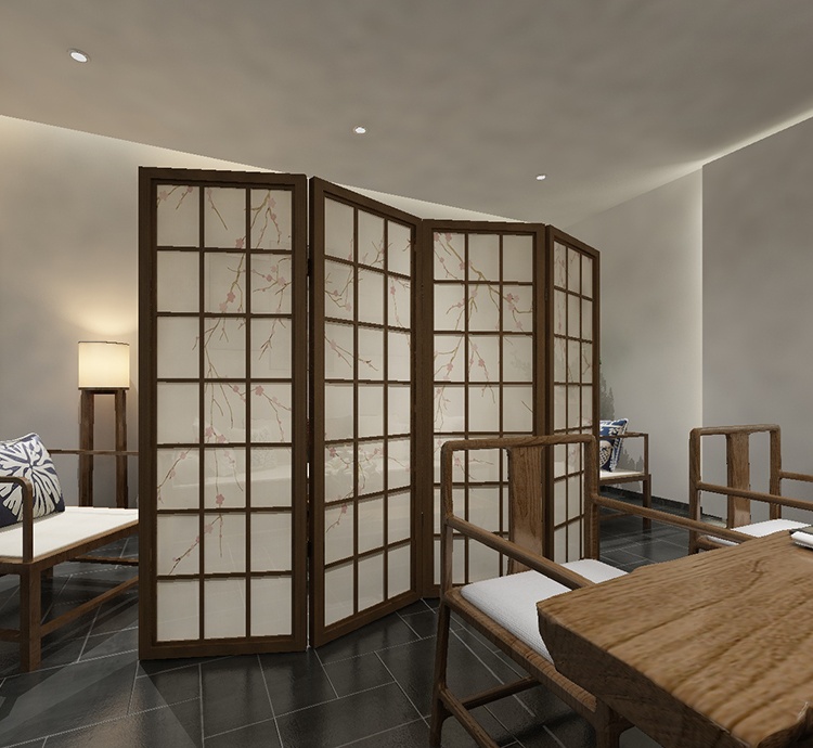 梅花油布屏風(fēng)，經(jīng)典中式屏風(fēng)