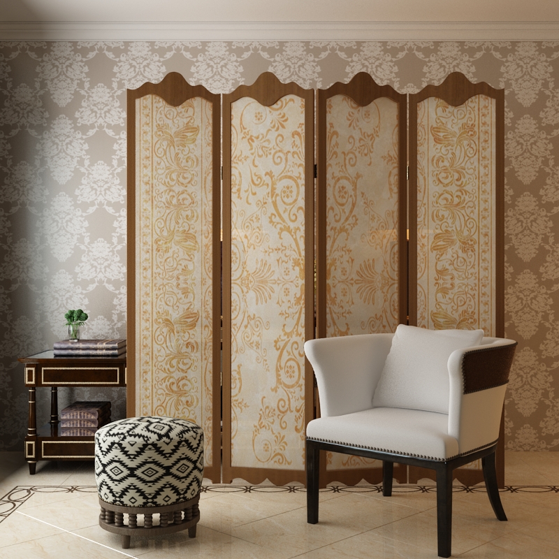 歐式簡約屏風(fēng)，簡約布藝屏風(fēng)