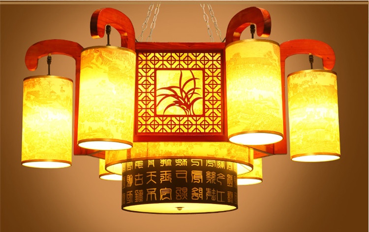 水墨國(guó)畫典雅燈具，精致雅韻燈具設(shè)計(jì)