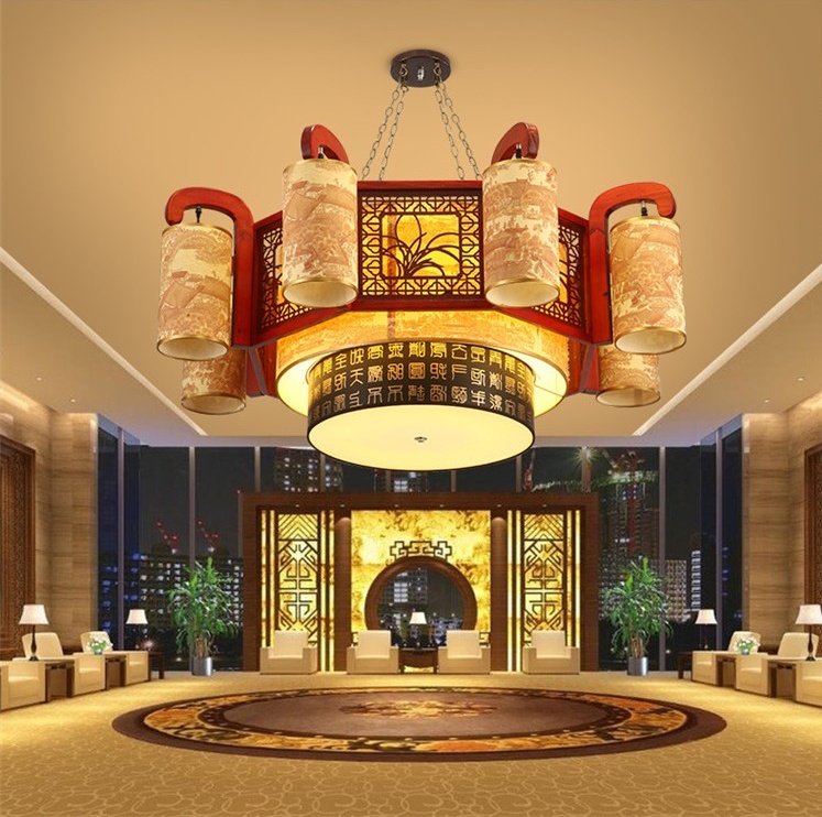 水墨國(guó)畫典雅燈具，精致雅韻燈具設(shè)計(jì)