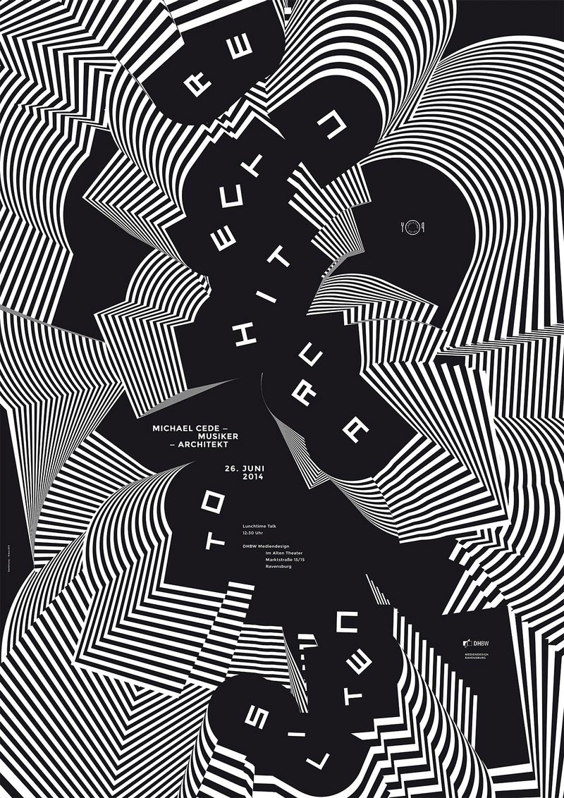 視覺沖擊海報，三維視角海報設計