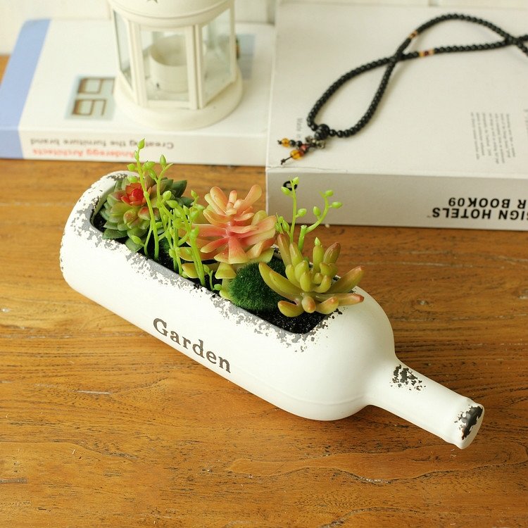 田園風(fēng)格盆景，綠意盎然盆景圖片