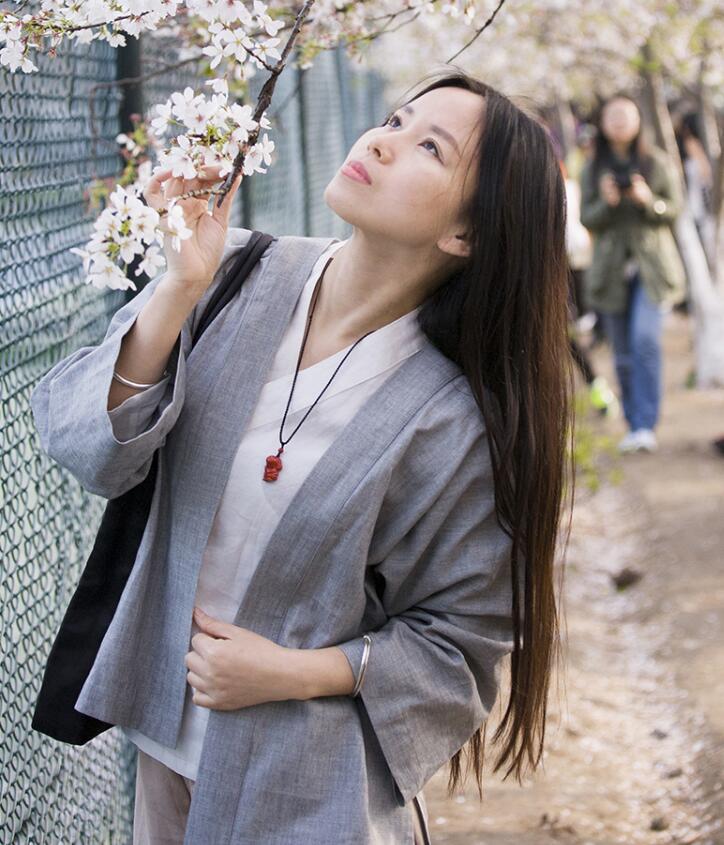 兩款復(fù)古亞麻民國(guó)風(fēng)漢服，白色簡(jiǎn)約中式漢服