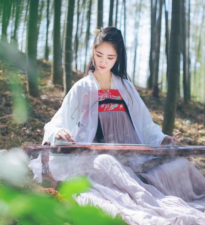 魏晉風(fēng)女裝繡花大袖衫，復(fù)古福連文苑漢服圖片