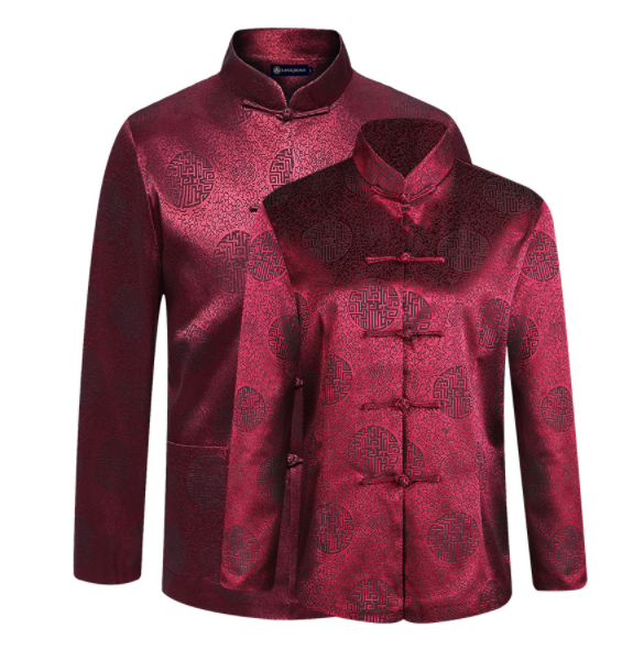 三色唐版福連文苑老人過壽中山裝圖片