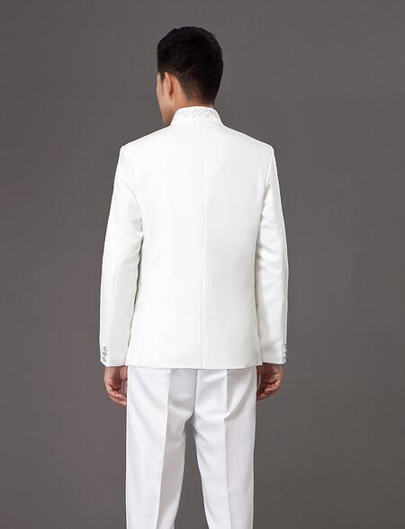 青年修身中山裝，立領(lǐng)中山裝演出服