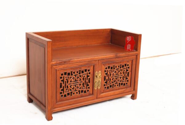 古典榆木家具，中式儲(chǔ)物玄關(guān)凳子
