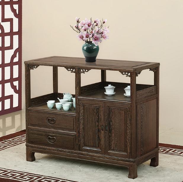 明清古典雞翅木柜子，中式仿古實木原木儲物柜