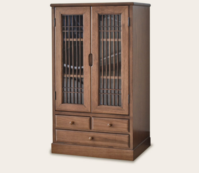 新中式仿古家具儲(chǔ)物柜子，復(fù)古明清實(shí)木和風(fēng)柜