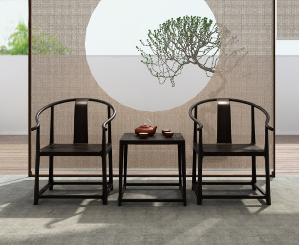 四款中式官帽椅，仿古浮雕實木椅子