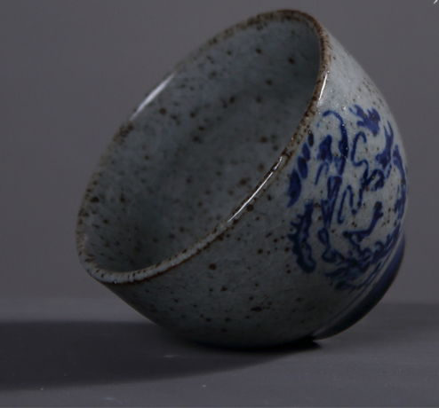 復古陶瓷一壺兩杯茶具，粗麻繩提梁壺具