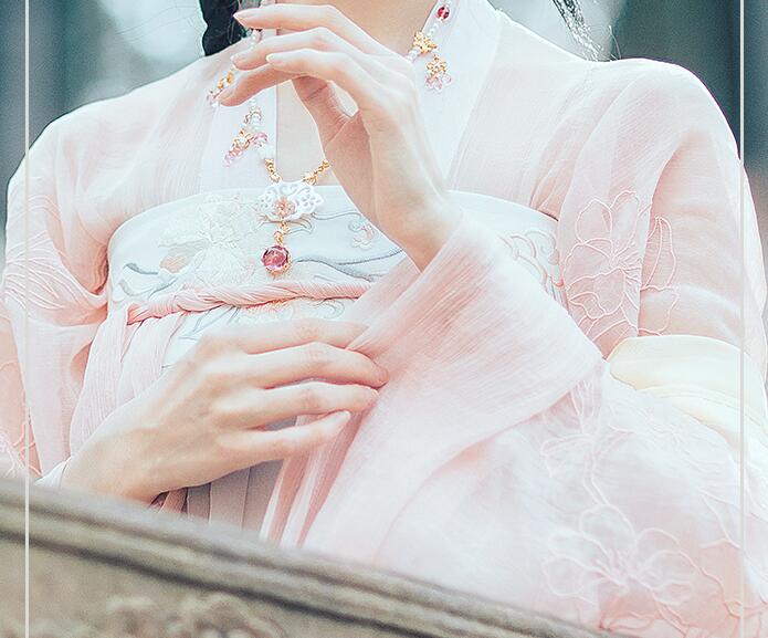 原創(chuàng)繡花齊胸襦裙，仙氣漸變清新漢服