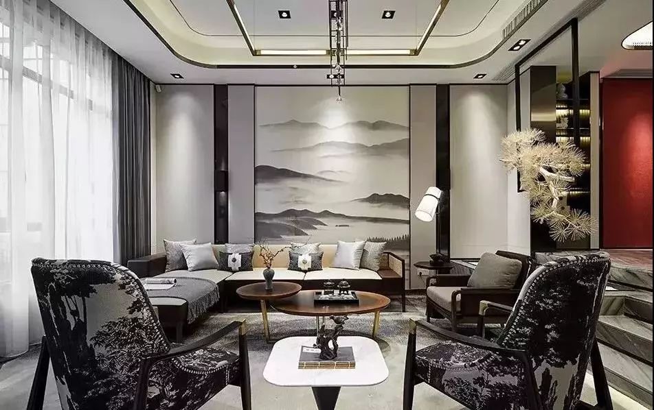 中式裝修，素雅不過(guò)沙發(fā)墻