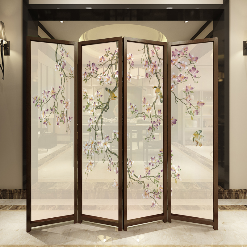 五款簡約大方屏風(fēng)，清新印花屏風(fēng)隔斷
