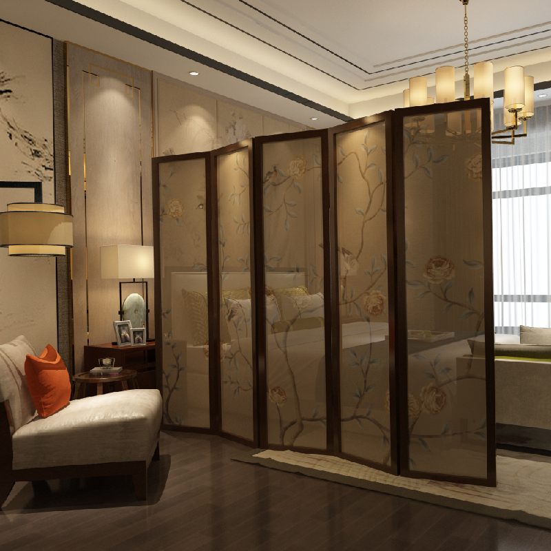 五款簡約大方屏風(fēng)，清新印花屏風(fēng)隔斷