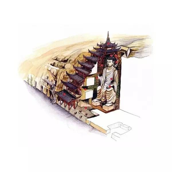 穿墻透壁，手繪中國古代經(jīng)典古建筑