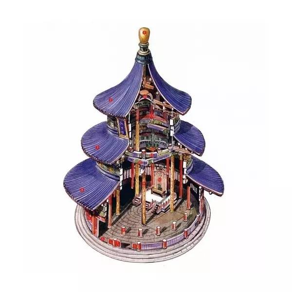 穿墻透壁，手繪中國古代經(jīng)典古建筑