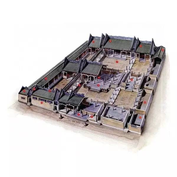 穿墻透壁，手繪中國古代經(jīng)典古建筑