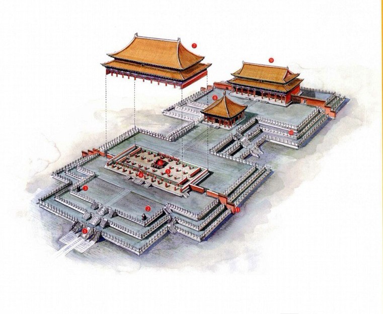 穿墻透壁，手繪中國古代經(jīng)典古建筑