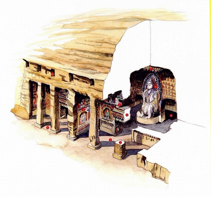 穿墻透壁，手繪中國古代經(jīng)典古建筑