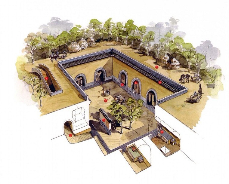 穿墻透壁，手繪中國古代經(jīng)典古建筑