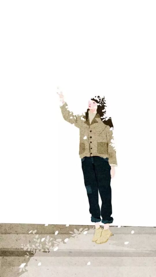 6款文藝清新唯美氣質(zhì)女孩插畫圖片