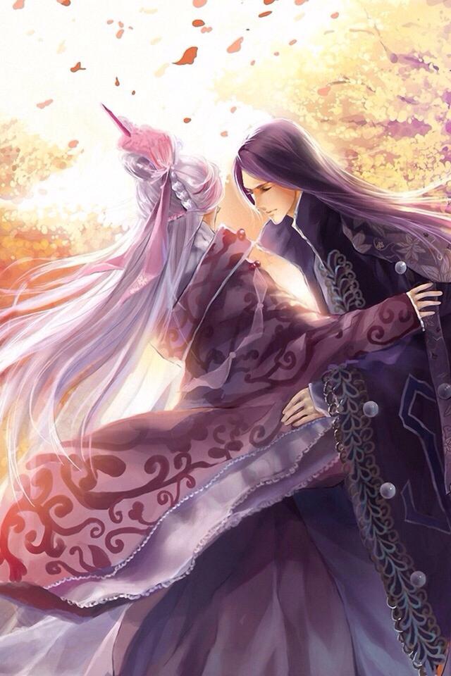 唯美古風(fēng)動漫圖片：愛已無言，情已無聲