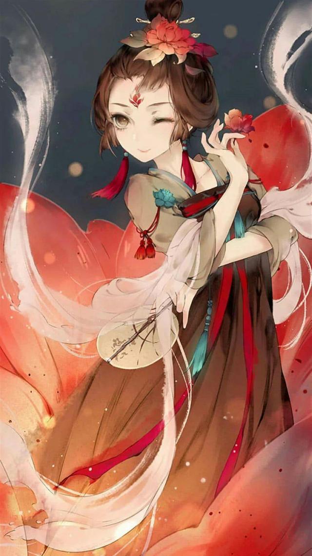 唯美古風(fēng)動漫圖片：愛已無言，情已無聲