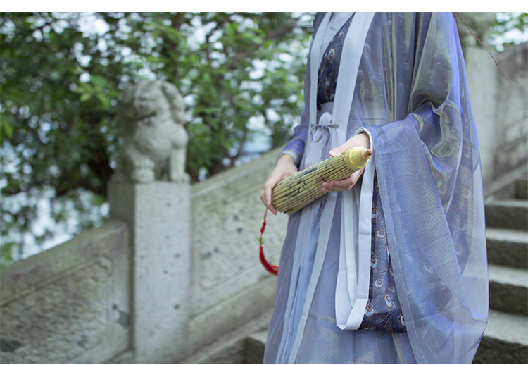 兩重衣齊腰襦裙?jié)h服，清新典雅漢服圖片