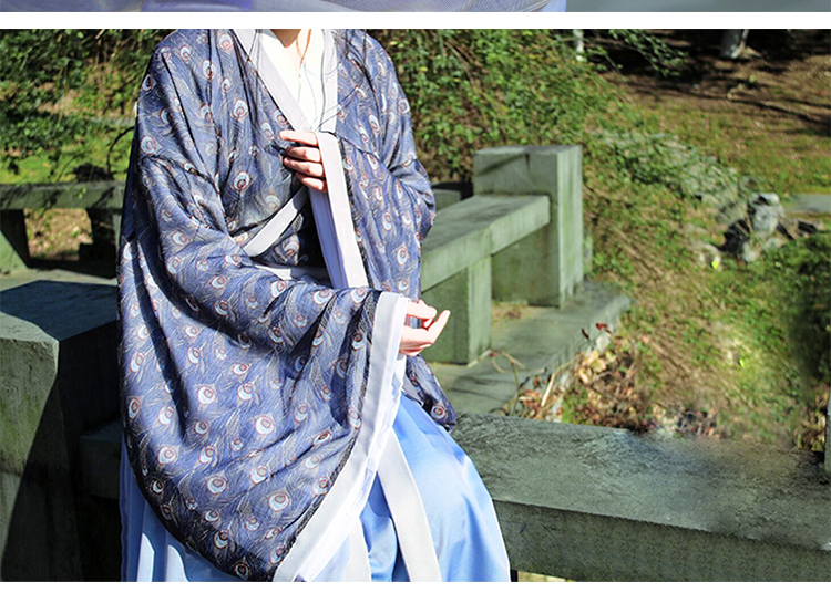 兩重衣齊腰襦裙?jié)h服，清新典雅漢服圖片