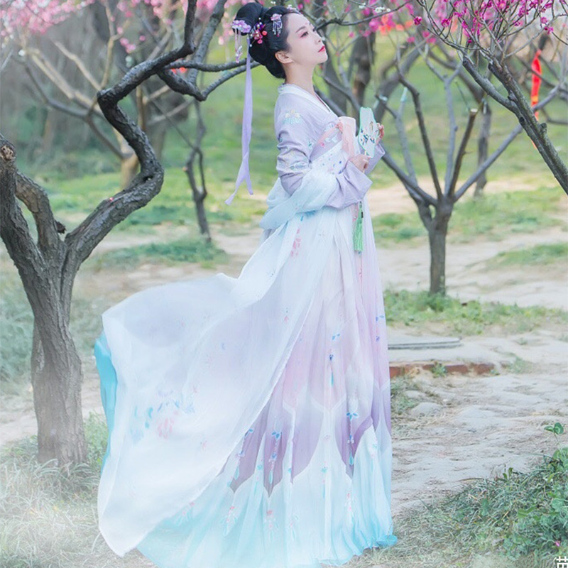 菩提雪齊胸襦裙，清新淡雅可愛漢服