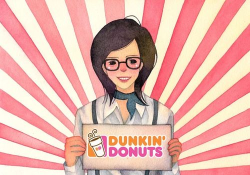 復(fù)古的插畫：怦然心動