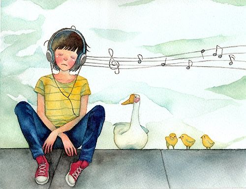 復(fù)古的插畫：怦然心動