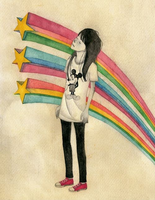 復(fù)古的插畫：怦然心動