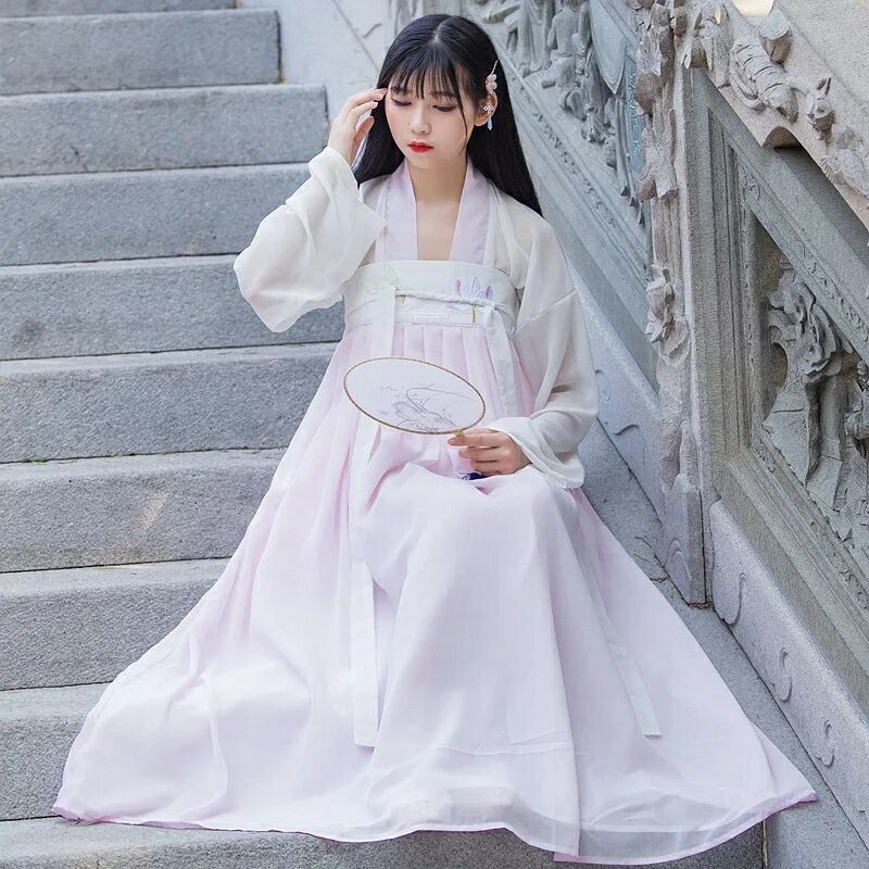 飄逸清新淡雅漢服，福連文苑襦裙廣袖流仙裙