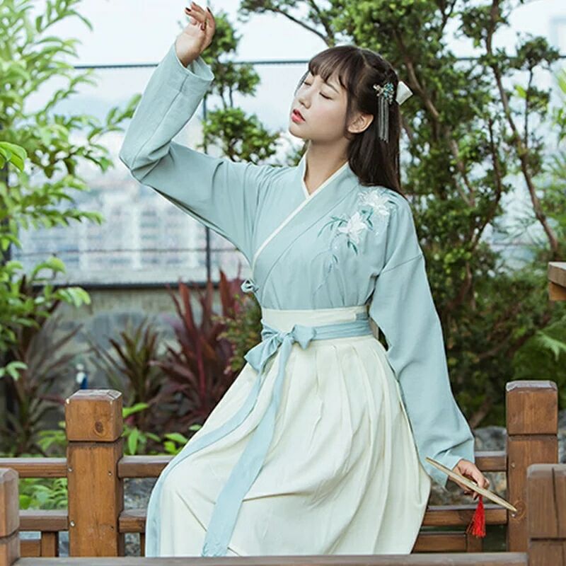 魏晉風改良漢服古裝，漢元素夏裝襦裙圖片