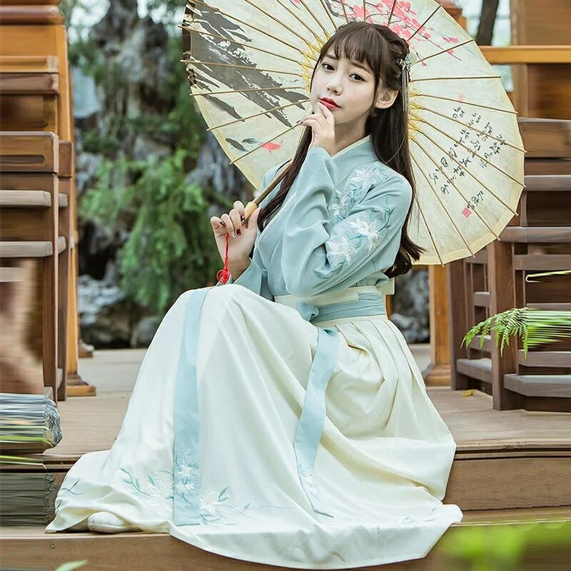 魏晉風改良漢服古裝，漢元素夏裝襦裙圖片