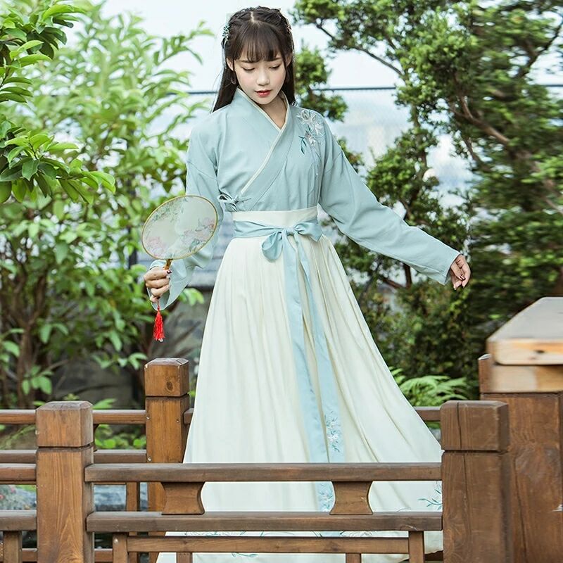 魏晉風改良漢服古裝，漢元素夏裝襦裙圖片