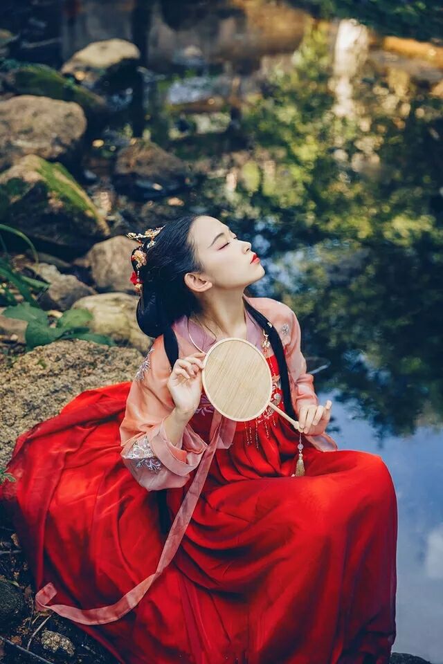 婉娘齊胸襦裙，清新淡雅漢服圖片